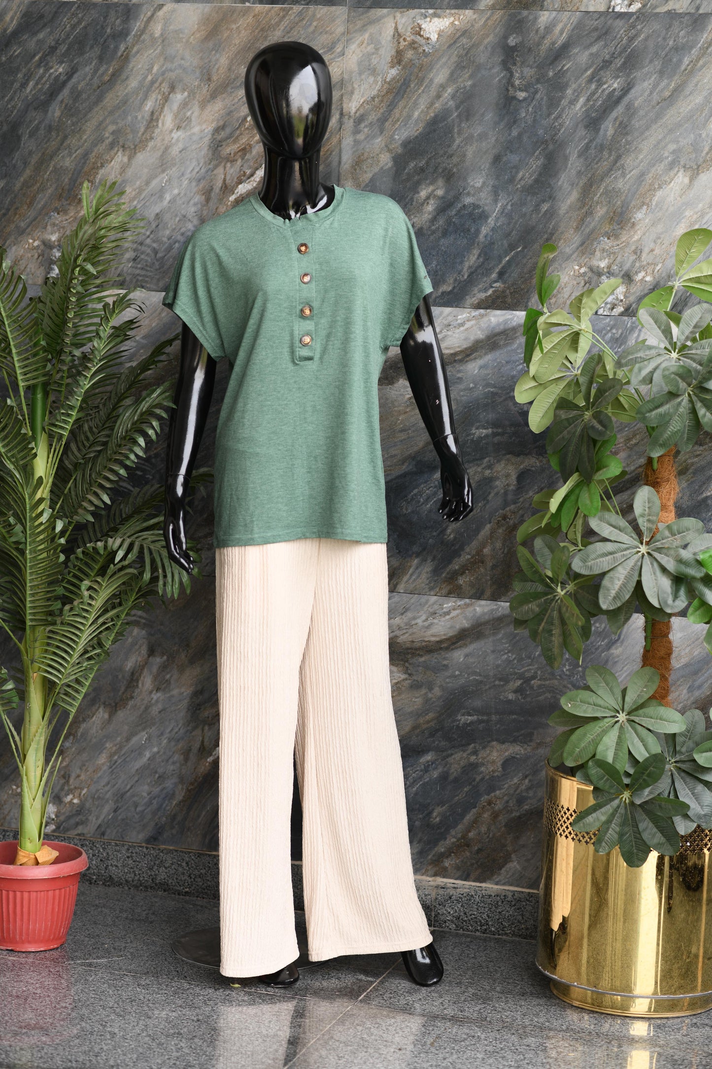 Co-ord Set 8 - Heathered Green