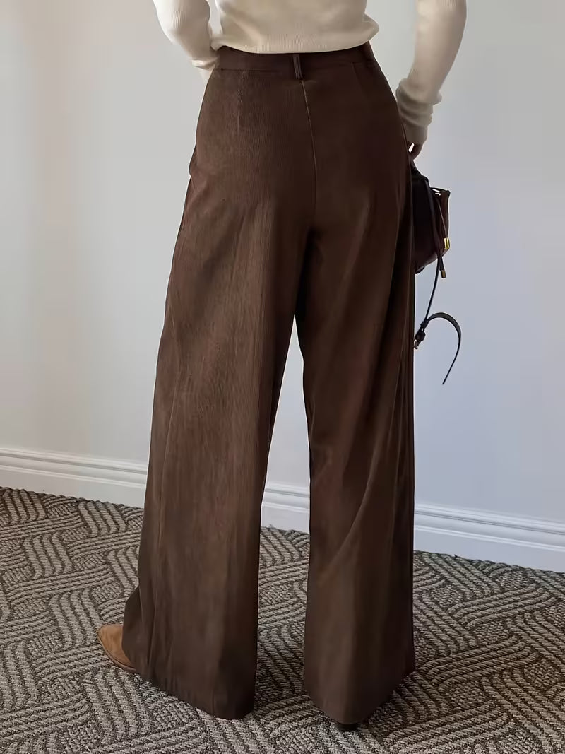 Straight Leg Wide Leg Trousers - dandych