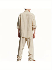 Dandych Beige Linen Outfit for Effortless Style Linen Clothing with Relaxed Fit and Comfortable Design